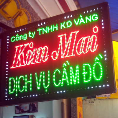 Báº£ng Ä‘iá»‡n tá»­ Led tiá»‡m cáº§m Ä‘á»“